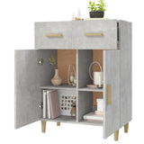 Sideboard Concrete Grey 69.5x34x89 cm Engineered Wood - Close-Up Angle