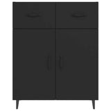 Sideboard Black 69.5x34x90 cm Engineered Wood