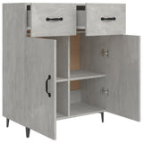 Sideboard Concrete Grey 69.5x34x90 cm Engineered Wood - Close-Up Angle