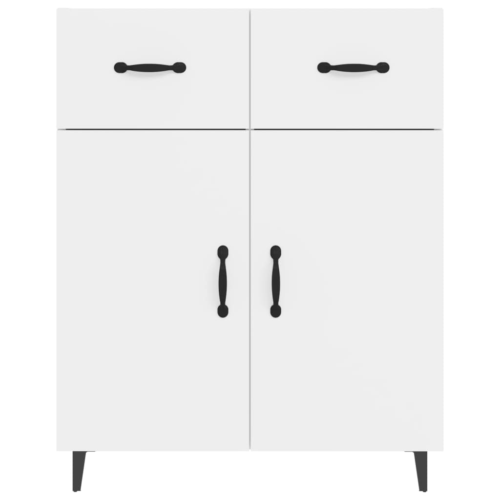 Sideboard High Gloss White 69.5x34x90 cm Engineered Wood