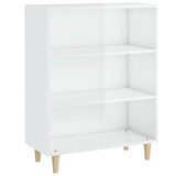 Sideboard High Gloss White 69.5x32.5x90 cm Engineered Wood - Front View