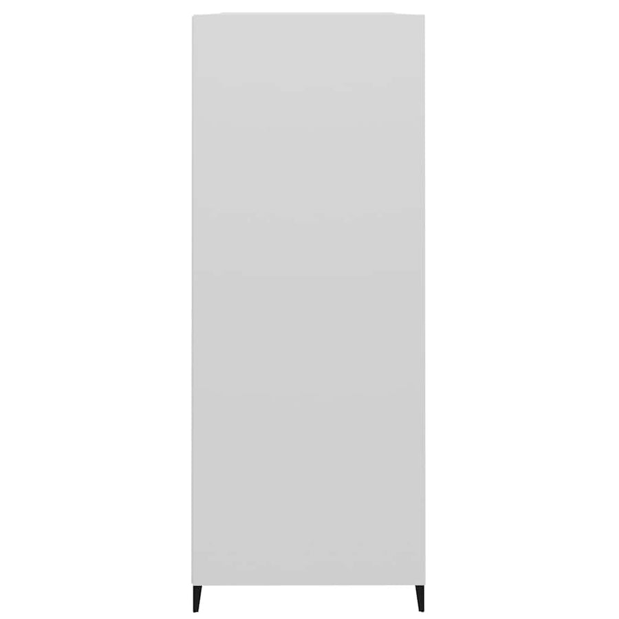 Sideboard High Gloss White 69.5x32.5x90 cm Engineered Wood