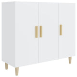 Sideboard White 90x34x80 cm Engineered Wood - Front View