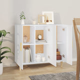Sideboard White 90x34x80 cm Engineered Wood - Rear View