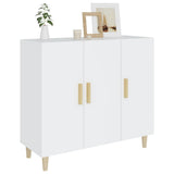 Sideboard White 90x34x80 cm Engineered Wood - Close-Up Angle