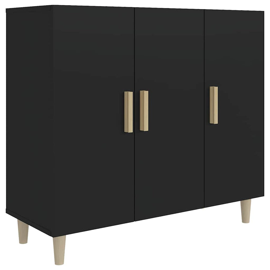 Sideboard Black 90x34x80 cm Engineered Wood