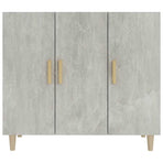 Sideboard Concrete Grey 90x34x80 cm Engineered Wood