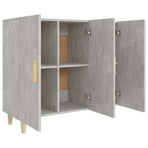 Sideboard Concrete Grey 90x34x80 cm Engineered Wood