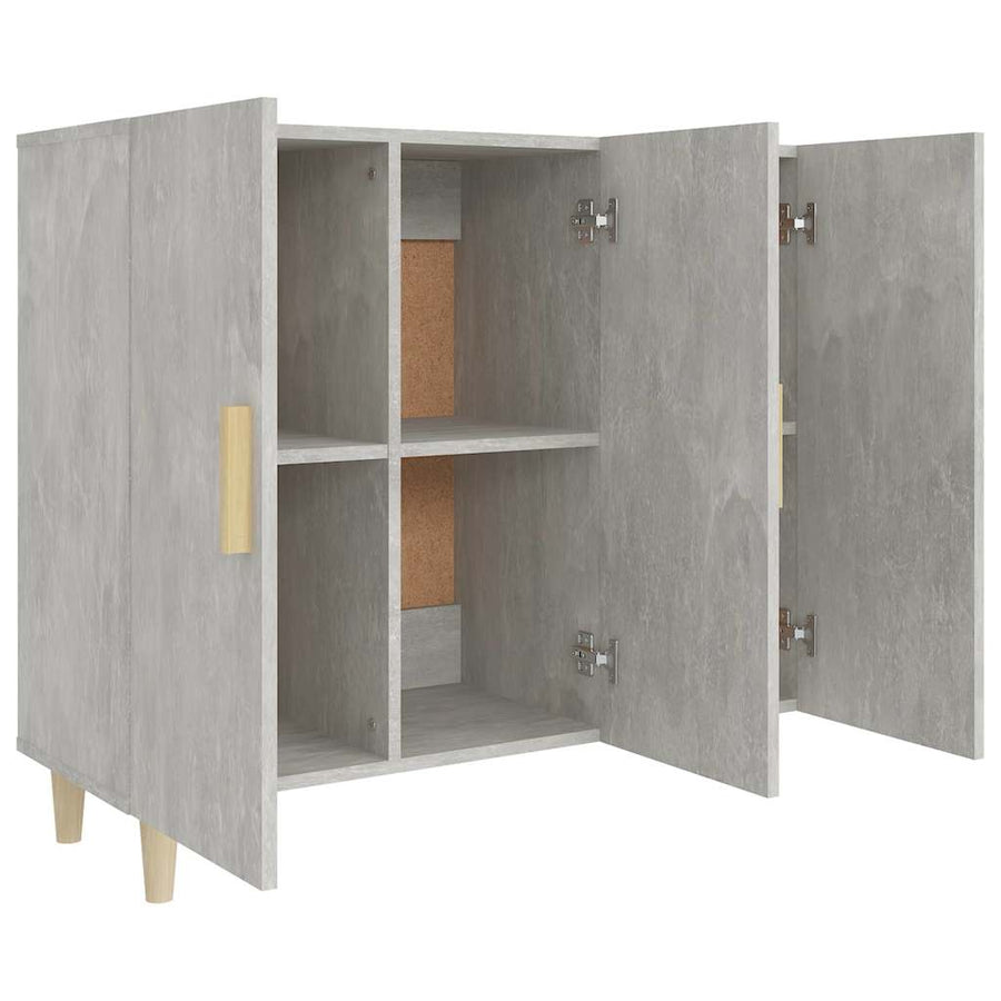 Sideboard Concrete Grey 90x34x80 cm Engineered Wood