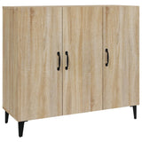 Sideboard Sonoma Oak 90x34x80 cm Engineered Wood - Front View
