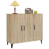 Sideboard Sonoma Oak 90x34x80 cm Engineered Wood - Top-Down View