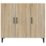 Sideboard Sonoma Oak 90x34x80 cm Engineered Wood - 45-Degree Angle
