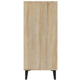 Sideboard Sonoma Oak 90x34x80 cm Engineered Wood - Rear View