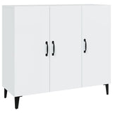 Sideboard High Gloss White 90x34x80 cm Engineered Wood - Front View