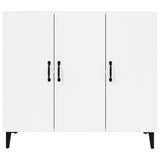 Sideboard High Gloss White 90x34x80 cm Engineered Wood - 45-Degree Angle