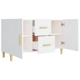 Sideboard White 100x36x60 cm Engineered Wood - 45-Degree Angle