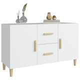Sideboard White 100x36x60 cm Engineered Wood - Rear View