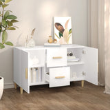 Sideboard White 100x36x60 cm Engineered Wood - Close-Up Angle