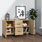 Sideboard Sonoma Oak 100x36x60 cm Engineered Wood - Side View