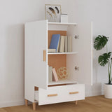 Highboard White 70x31x115 cm Engineered Wood - Side View