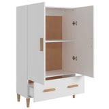 Highboard White 70x31x115 cm Engineered Wood - Close-Up Angle