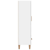 Highboard High Gloss White 70x31x115 cm Engineered Wood