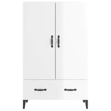 Highboard High Gloss White 70x31x115 cm Engineered Wood - 45-Degree Angle