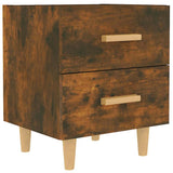 Bed Cabinet Smoked Oak 40x35x47.5 cm - Front View