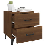 Bedside Cabinet Brown Oak 40x35x47.5 cm - Side View