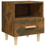 Bedside Cabinet Smoked Oak 40x35x47 cm - Front View