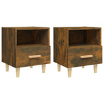 Bedside Cabinets 2 pcs Smoked Oak 40x35x47 cm