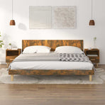 Bedside Cabinets 2 pcs Smoked Oak 40x35x47 cm