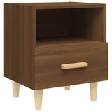 Bedside Cabinet Brown Oak 40x35x47 cm - Front View