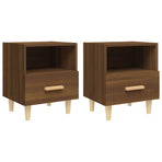 Bedside Cabinets 2 pcs Brown Oak 40x35x47 cm