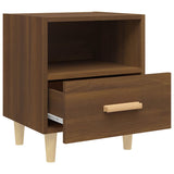 Bedside Cabinets 2 pcs Brown Oak 40x35x47 cm - Rear View