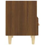 Bedside Cabinets 2 pcs Brown Oak 40x35x47 cm - Close-Up Angle