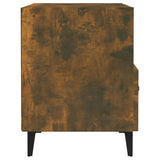 Bedside Cabinets 2 pcs Smoked Oak Engineered Wood - 45-Degree Angle