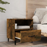 Bedside Cabinets 2 pcs Smoked Oak Engineered Wood - Extra Image
