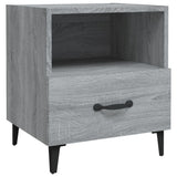 Bedside Cabinet Grey Sonoma Engineered Wood - Front View