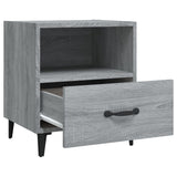 Bedside Cabinet Grey Sonoma Engineered Wood - 45-Degree Angle