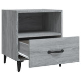 Bedside Cabinets 2 pcs Grey Sonoma Engineered Wood - Rear View