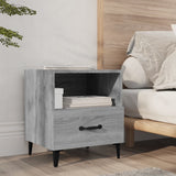 Bedside Cabinets 2 pcs Grey Sonoma Engineered Wood - Low Angle
