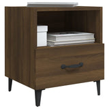 Bedside Cabinets 2 pcs Brown Oak Engineered Wood - Close-Up Angle