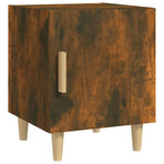 Bedside Cabinet Smoked Oak Engineered Wood