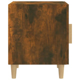 Bedside Cabinets 2 pcs Smoked Oak Engineered Wood - 45-Degree Angle