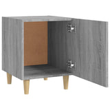 Bedside Cabinets 2 pcs Grey Sonoma Engineered Wood - Rear View