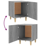 Bedside Cabinets 2 pcs Grey Sonoma Engineered Wood - Close-Up Angle