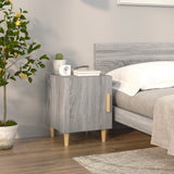 Bedside Cabinets 2 pcs Grey Sonoma Engineered Wood - Low Angle