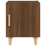 Bedside Cabinet Brown Oak Engineered Wood - Side View