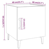 Bedside Cabinets 2 pcs Smoked Oak Engineered Wood - Extra Image